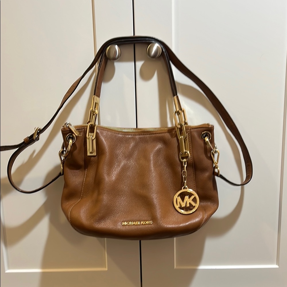 Michael Kors Brown Leather Shoulder Bag